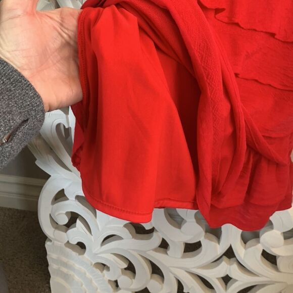 🆕Max Studio BodyCon Ruffle Red Dress - Picture 7 of 9